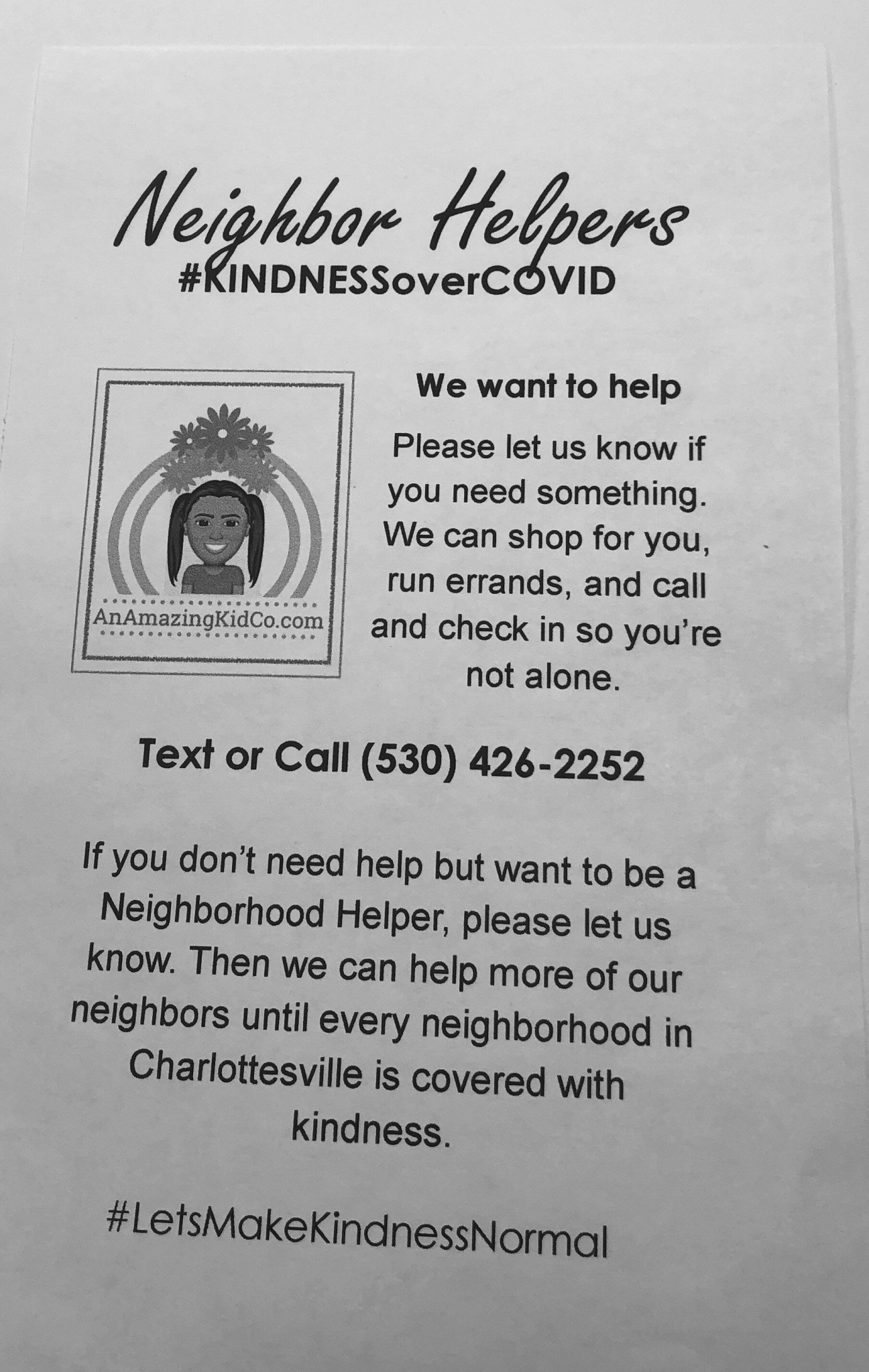 Neighbor Helpers – An Amazing Kid Co.